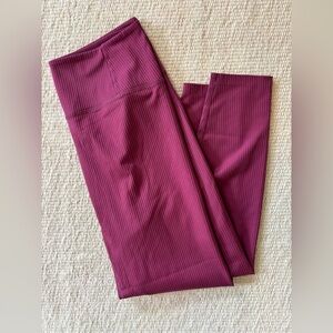Girlfriend Collective Ribbed High Rise Compression Legging in Mauve